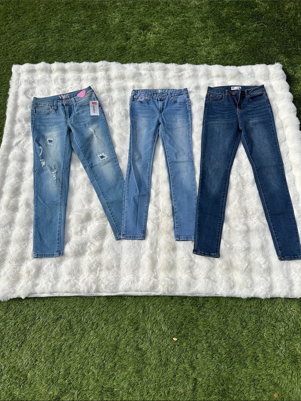 Girls jeans size 12. Two are NWT. YMI RSQ 7 for all Mankind